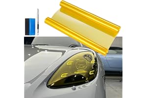 NewL 12 x 48 Pulgadas autoadhesiva Auto Tinte Faro Trasero Niebla luz Vinilo Humo película Pegatina Cubierta (Amarillo)
