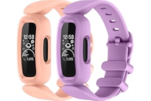 Meliya Straps For Fitbit Ace 3 Strap for Kids Boys Girls, 2Pack Soft Silicone Sports Wristband Replacement for Ace 3 Watch