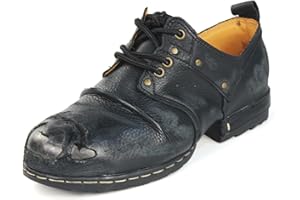 COWSDELLA Uomo Grippy Black Iron Piece Toe-tipped Design Chukka Boots Lace-up Motorcycle Casual Leather Dress Ankle Boot for Men Fashion 6015-3-A-R