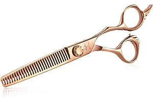 PURPLEBIRD Hairdressing Scissors 6 Inch Hair Thinning Scissors Professional Barber Scissors Trimming Texturizing Scissors for Men Women, Hair Blending Shears with Bronze Wing-Shaped Engraving Handle
