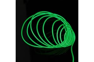 Gcidto El Wire Green，5m Cuttable Glowing Rope Lights ，Portable Neon Lights Strip for Halloween Parties, DIY Decoration