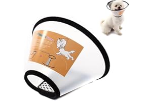 DNSHAN Adjustable Pet Cone Collar for Dogs and Cats - Soft and Comfortable Anti-Bite Recovery Collar for Post-Surgery Wound Healing - Dog Cone, Cat Cone, and Dog Donut Collar,M