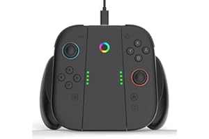 Sehawei Soporte de Carga para Switch 2 JoyCon,Cargador Portátil con Indicadores Grip para Joy Con de Switch 2