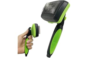 BOJIUSARL Brosse pour Chien et Chat - Brosse pour Animaux de Compagnie,Brosse Autonettoyante pour Chien Chat Poils Longs et Courts, Poils Propres de la Brosse avec Un Bouton