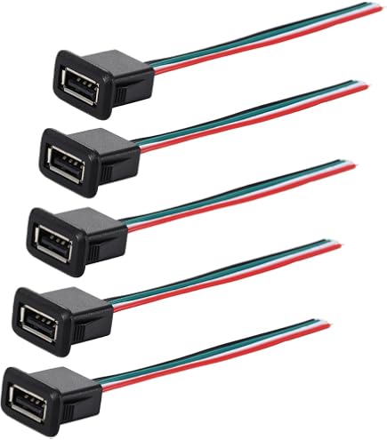 5 Connettori USB 2.0 Tipo A Femmina 90 Gradi, Per Montaggio Su PCB, Angolati, Jack Storto - 2