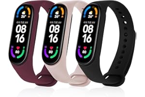 Ainiv Pasek do modelu Xiaomi Mi Band 7, Mi Band 6, Mi Band 5, Mi Band 4, Mi Band 3, silikonowy, dzianinowy, ze stali nierdzewnej, zapasowy, regulowany, sportowy, 1, 2, 3, 20 szt.
