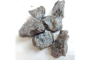 HXSCOO Sienite di Pietra a Fiamma Naturale contenente Campioni di Raccolta UV a Onde Lunghe di Cristalli minerali Grezzi di Sodalite Fluorescente (Color : 2-4cm, Size : 100g)