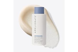 AMELIORATE Transforming Body Exfoliant 500ml for Keratosis Pilaris (KP), Bumpy & Dry Skin | Dual-Action AHA & Bamboo Scrub | Hydrating & Smoothing | Dermatologist Approved