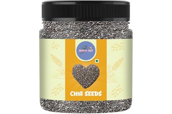 MORVI NUT Premium Chia Seeds for Eating Weight Management & Hydration Ideal for Smoothies, Oats & Summer Drinks - 1kg