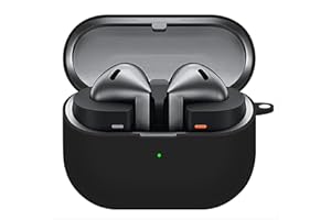GIOPUEY Silikonowe etui kompatybilne z Samsung Galaxy Buds 3/3 Pro, ultracienkie, miękkie etui, slim fit, odporne na upadki, nie brudzi się łatwo - czarne