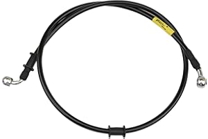 Letgoing 28°-90° Latiguillo de freno hidráulico para motos (negro) 400-2400 mm Latiguillo de embrague de freno Para ATV, Dirt Pit Bike, Enduro, Motocross, Street Sport Bikes (1000mm)