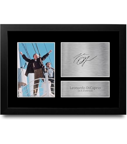 HWC Trading FR A4 Leonardo DiCaprio The Beach Regali Stampati Autografo Firmato Immagine Per Gli Appassionati Di Memorabilia Di Film - A4 Framed