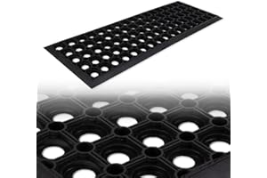 ETM Gumowe maty na schody Octo Step, prostokątne, antypoślizgowe, na schody na zewnątrz, pojedynczo lub w zestawie 5 szt. (1 sztuka)