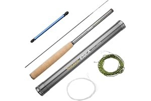 SeaQuest Caña de Pesca Tenkara Rod Viajero Portátil Elástica Poste de Fundición con Tubo de Almacenamiento