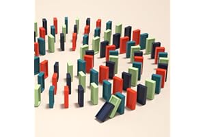 Unfuntly 200PCS Dominoes ONLY, Domino Building Block Set for Domino Zug Spielzeug, Kinder Elektrischer Domino Train Rallye Spielzeug Weihnachten Geschenk für Jungen Mädchen (200, Dominoes)