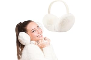 FSMILING Adjustable Warm Earmuffs Plush Fluffy Winter Ear muffs Ear Warmers For Women Girls，1/2 pack