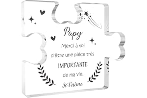 LERDRTUIN Cadeau Papy Noel Acryliques Puzzle Cadeau Fete des Grand Pere Cadeau Papy Original Cadeau Saint Valentin pour Papy Cadeau St Valentin Papy Cadeau Fete des Peres Cadeau Fete des Grands Peres
