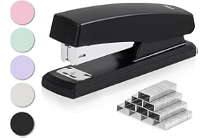 Deli Stapler, Desktop Staplers with 640 Staples, Office Stapler, 25 Sheet Capacity, Black