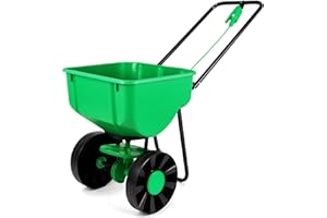 Oypla Heavy Duty Rock Salt Grit Grass Seed Spreader 35KG Capacity