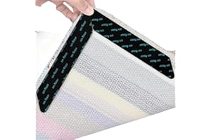 LJFEA Antiscivolo Tappeto, 12 pezzi di antiscivolo per tappeti lavabile per Moquette, tappetino antiscivolo per Moquette lavabile e Riutilizzabile, Adesivo Antiscivolo per moquette con forte adesività