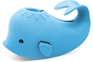 UMUACCAN Baby Bathtub Faucet Cover,Bath Faucet Cover for Kids,Baby Bath Spout Cover,Soft Silicone Bathtub Faucet Safety Toys,Blue Whale,Universal Fit,Make Your Baby's Bath Time Fun and Love It