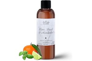 Essican Purelife Reed Diffuser Oil Refill 100ml, Lime Basil & Mandarin Luxury Oil Diffuser Refills, Aromatherapy Reed Diffusers for Home Refills, Oils Refill Diffusers for Home, Office & Car