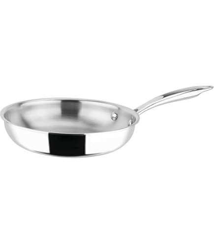 Sitram 711143, pan serie Expert roestvrij staal Pro kwaliteit 28 cm - versterkte 3-laagse bodem, gemaakt zonder PFAS - voor alle warmtebronnen inclusief inductie