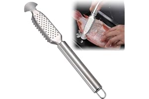 Qaestuan Squamatore Pesce, Squamatore for Pesce in Acciaio Inossidabile, Raschietto Pesce Pulizia Pesce, Raschietto Pesce Pulizia Pesce, per Squame di Pesce più Veloci e Facili Rimuovere