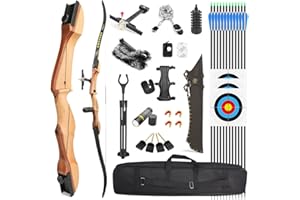 ‎SHARROW Archery Recurve Bow and Arrows Set 66/68/70 Inch Adult Competition Bow 14-40 lbs Sports Bow Longbow for Youth Adults Outdoor Training Shooting