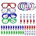 Produktbild AFDEAL 50 Pcs LED Spielwaren Party Zubehör Mitgebsel für Kinder Kindergeburtstag Gastgeschenke - 40 LED Fingerlicht Fingerring Leuchtringe, 4 LED Brille
