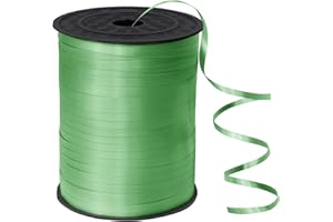Eitolo 500 Yards Green Ribbon for Balloons, 5mm Green Curling Ribbons for Gift Wrapping Green Balloon String Bow Ribbon for Crafts Birthday Festival Christmas New Years Party Decorations
