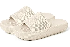NIBESSER Cloud Sliders Women Men Comfy Non-Slip Pillow Slippers with Thick Sole, Quick-drying Soft Bathroom Slippers Pool Slides Summer Massage House Shower Shoes for Indoor & Outdoor