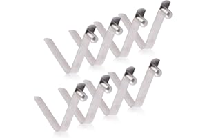 INCREWAY Lot de 8 clips à ressort de 6 mm en acier inoxydable pour tente de camping, kayak, pagaie, tente