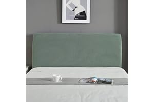 Kamanan Copritestiera Letto Cover Testata Letto Lavabile Fodera Testata Letto Estensibile Fodera Elastica Protezione Antipolvere per Testiera Imbottita per Camera da Letto (Verde, 140-160cm)