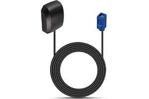 Greluma 4m Fordon Vattentät Active GPS-navigering antenn Fakra C Blå GPS-antenn Kompatibel med Ford Dodge RAM GM Chevy Chevrolet GMC Jeep Cadillac BMW Audi Mercedes Benz Car Truck SUV Huvudenhet