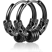 Orecchini Rune Vichinghe Uomo - Cerchi In Acciaio Inox Con Simboli Celtici, Diametro 13mm - Foto 5