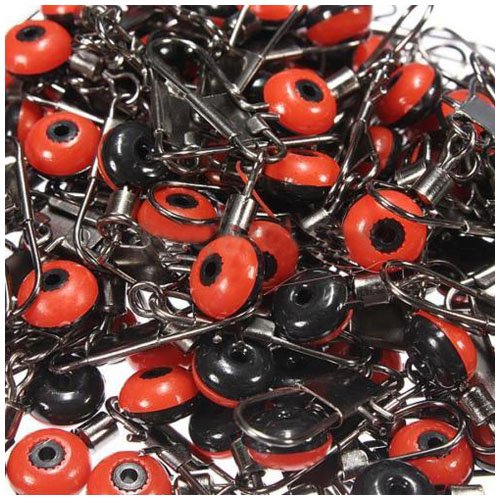 TOOGOO(R) 100X Schnelle Perlen Laufwirbel Wirbel Sicherheitskarabiner Posen Adapter Neu - 6