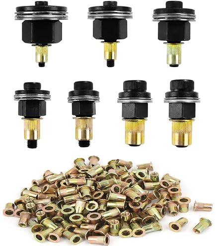 Jeu De 6 Têtes De Rivet Manuel – Tailles M3, M4, M5, M6, M8, M10 – En Acier Au Carbone – Pour Riveteuse Manuelle, Assemblage Tôle, Meuble, Auto