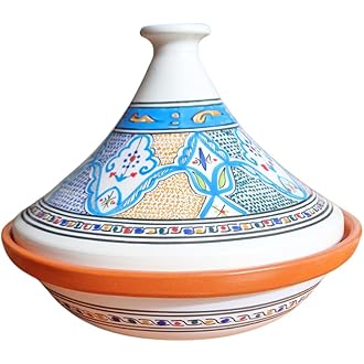 Tajine Kochtopf - Traditioneller Marokkanischer Tontopf, 25cm Für 2 Personen