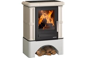 ‎JUSTUS Justus Kaminofen Bavaria Ahorn Weiß mit Sockel