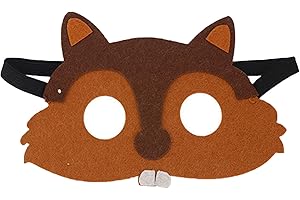 Jtnohx Masques Animaux en Feutrine, 10 Masques d'Halloween Enfant, Accessoires de Fête D'anniversaire Costume D'animaux