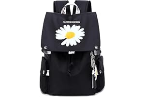 Travistar School Bags for Teenage Girls Backpack Womens Waterproof Book Bags Elementary Junior High University Casual Backpacks with Laptop Compartment & Anti Theft Bag Travel Hiking Daisy