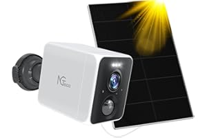 NGTeco C5300S Telecamera di sorveglianza per esterni da 4MP, senza fili, pannello solare, WLAN a 2,4 GHz, alimentata a batteria, 5000 mAh, con funzione di riconoscimento persona/veicolo