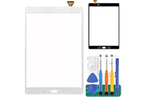 SRJTEK Para Samsung Galaxy Tab A 9.7 pulgadas 2015 pantalla de repuesto SM-T550 SM-T555 T550 T555 pantalla táctil digitalizador kit de montaje de vidrio blanco (no pantalla LCD)