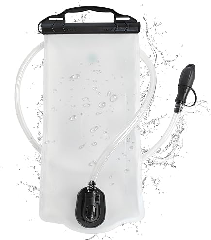 Zacro Poche à Eau 2L – Hydratation Hiking, Vélo, Course – Valve Anti-Fuite, TPU Sans BPA