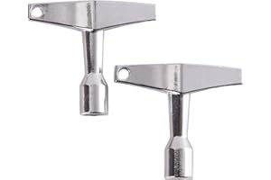 DILUSILK Drum Tuner Key,2 PCS Drum Key with Built-in Hole,Drum Key Drum Tuner,Universal Drum Tuning Key,Drum Tuner Key Drum Tuning Key Drill Bit,for Acoustic and Electronic Drums (Quadrilateral)