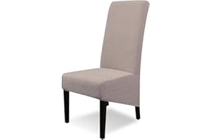 ‎LYDEVO Lydevo Stuhlhussen XL 4er Set Stretch Stuhlhussen Schwingstühle XL für Esszimmerstühle Spandex Universal-Stuhlbezug Large Dining Chair Schonbezüge für Stuhl Esszimmer Hotel Bankett,Diagonal#Kamel