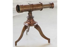 IYVYI Cannocchiale in ottone con finitura antica marrone nautico con treppiede Stand da collezione Marine Gift