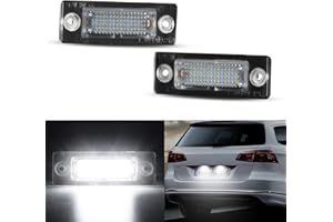 OZ-LAMPE 2 x LED Number License Plate Light,Rear Lamps for VW Caddy Golf Plus Jetta T5 7H 7J Touran,18 SMD White light with Canbus Error Free Waterproof Number Plate Lamps Assembly
