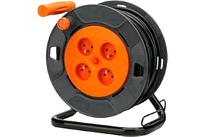 Kabeltrommel, 4 Steckdosen, 16 A, 3 G1,5 mm², 25 m Zenitech